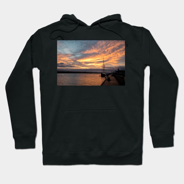 December sunrise over the River Blyth Hoodie by Violaman